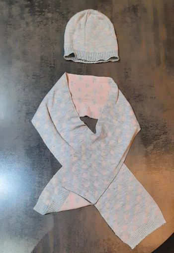 Ensemble bonnet et écharpe fille