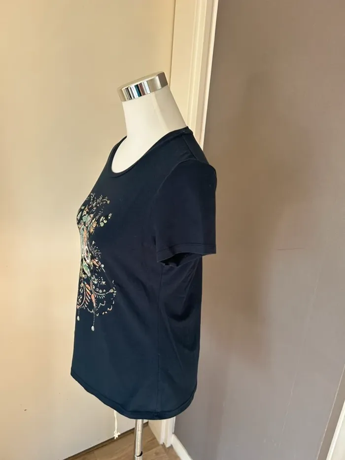 Liu Jo t-shirt bleu imprimé femme, taille M/38 - photo numéro 3