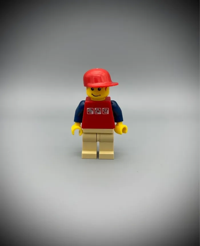 Minifigurine LEGO City cty0084 - Homme Chemise Rouge - Très bon état