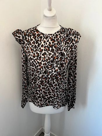 Blouse motif léopard mango M