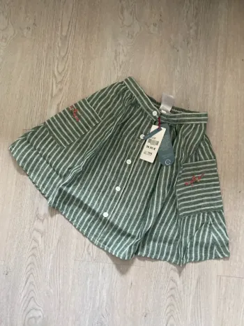 Jupe évasée Cyrillus en lin taille 10 ans Neuve Arrière élastique