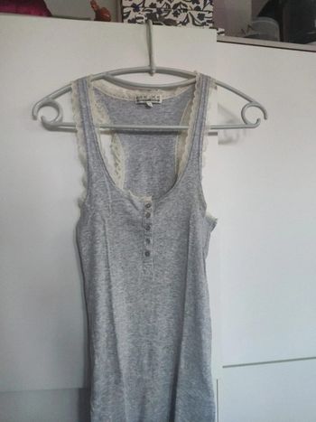 Undiz Débardeur gris chiné dentelle