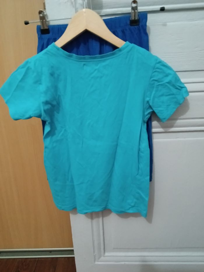 Pyjashort tissaia turquoise et multicolore - photo numéro 3