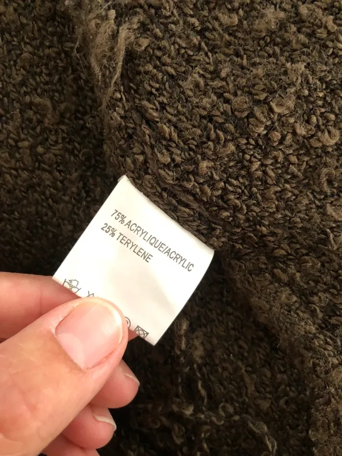 Gilet en maille marron taille unique - photo numéro 4