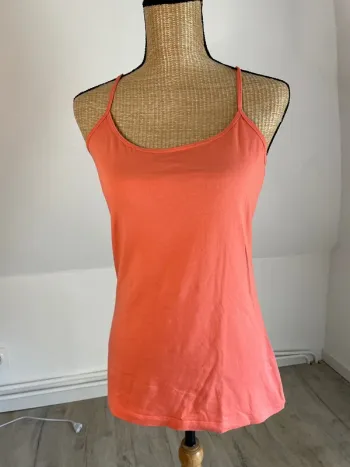 top bretelle rose saumon