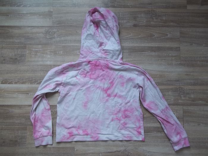 Sweat court à capuche rose marbré "Cool Vibe" C&A 134/140 - photo numéro 5