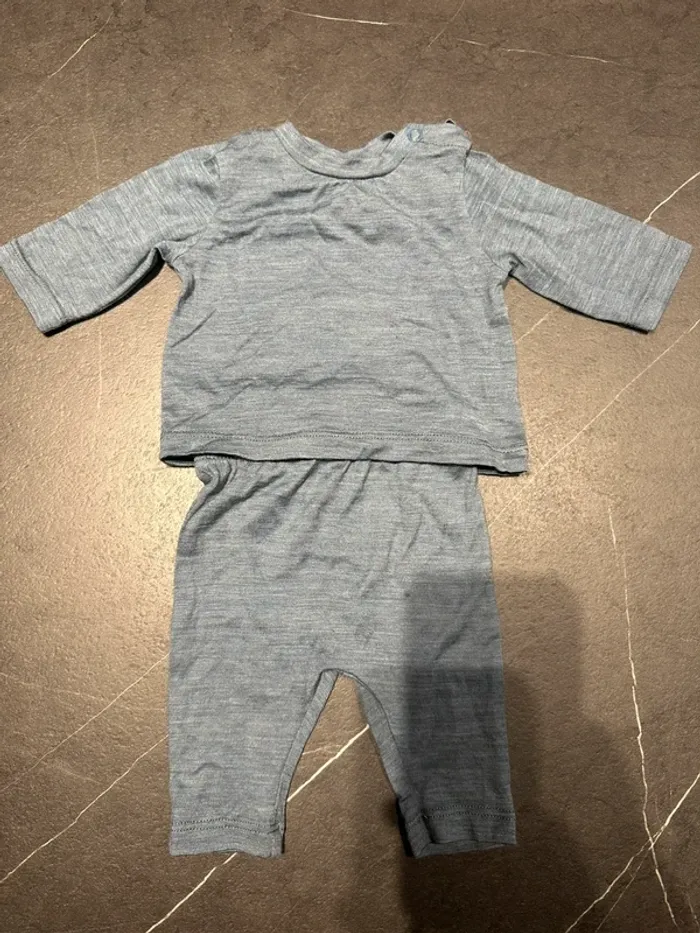 Ensemble Zara bleu gris 0-1 mois