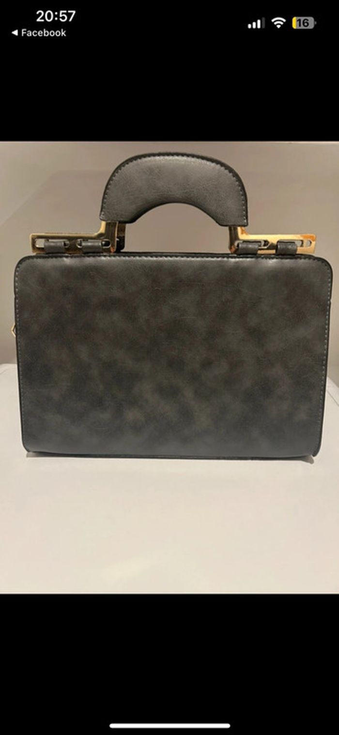 Sac à main gris neuf Mei&ge - photo numéro 5