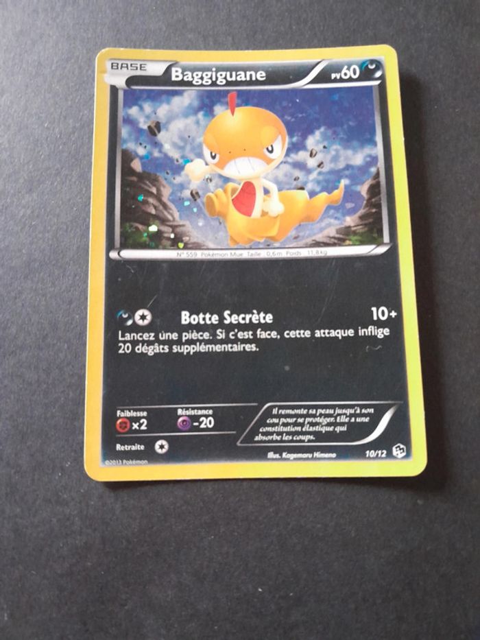 Carte Pokémon Baggiguane Holographique 10/12