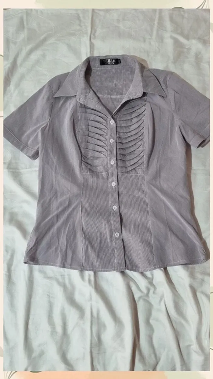 camicia a righe viola