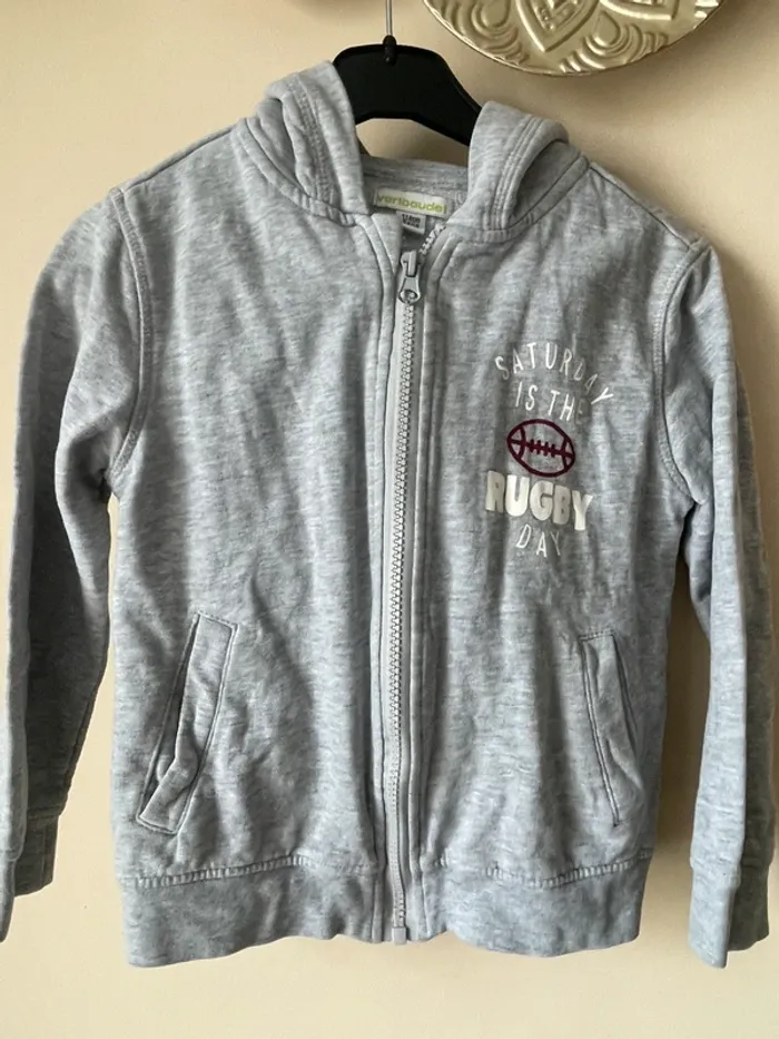Gilet sweat zippe gris - photo numéro 3