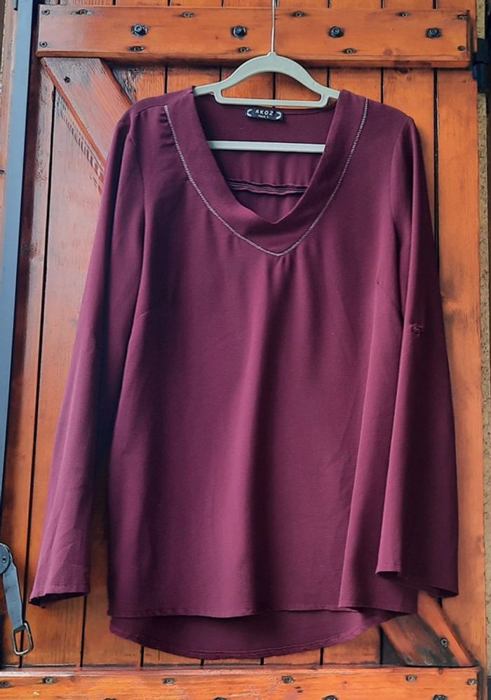 Blouse bordeaux Akoz, taille L