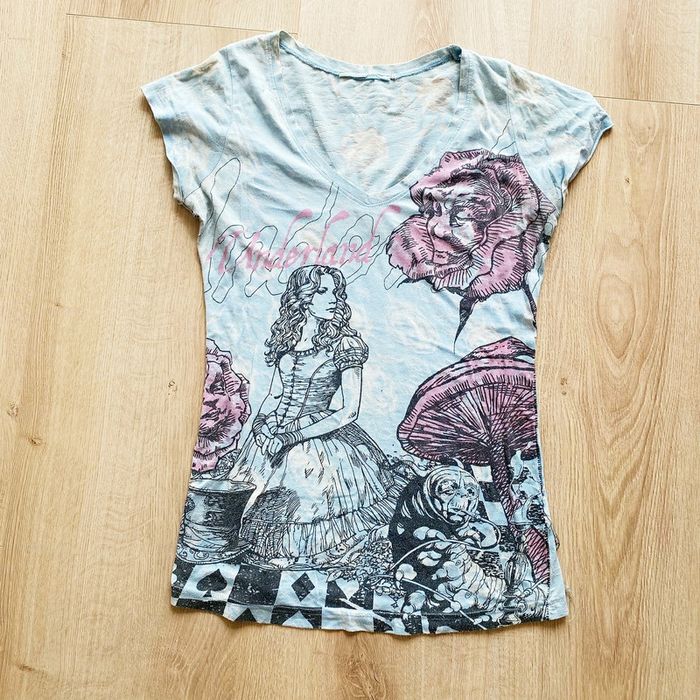 Alice In Wonderland Haut T-Shirt Femme Exclusive Vintage Collection Bleu Onirique (Taille L) - photo numéro 2