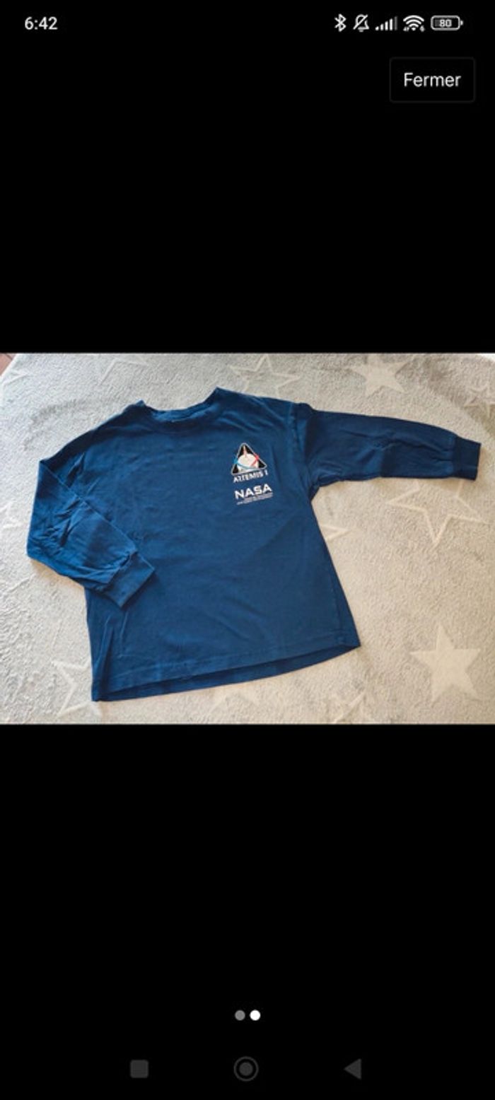 Lot de chemise, t-shirt manches longues et pull fin 6/7 ans - photo numéro 11