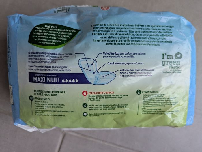 Serviettes pour fuites urinaires - photo numéro 2
