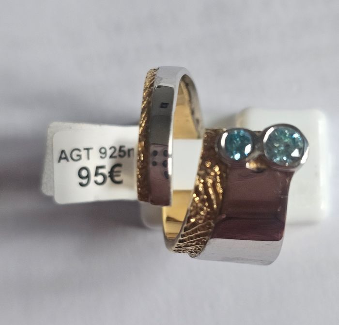 Bague en argent 925 mil, neuf avec étiquette, taille 57 - photo numéro 3