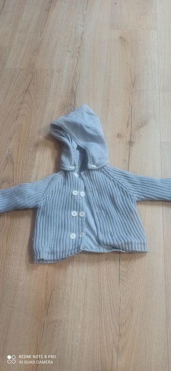 Gilet bleu 12 mois obaibi