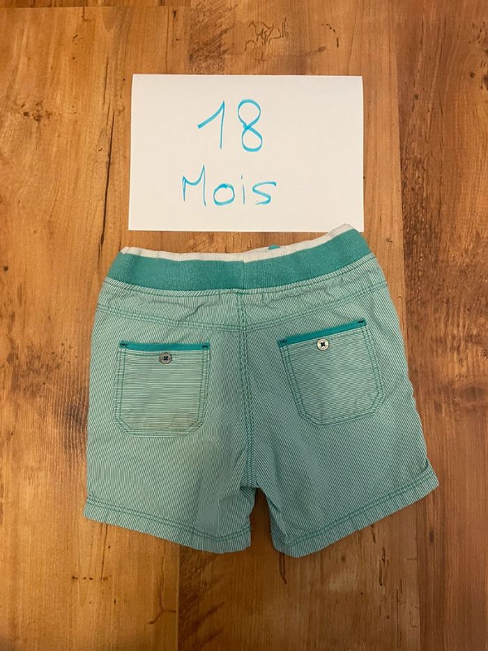 Short bleu vert taille 18 mois - photo numéro 3