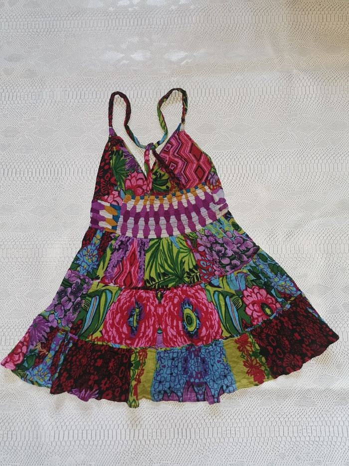 Top à bretelles à fleurs multicolores Desigual TXS - photo numéro 3