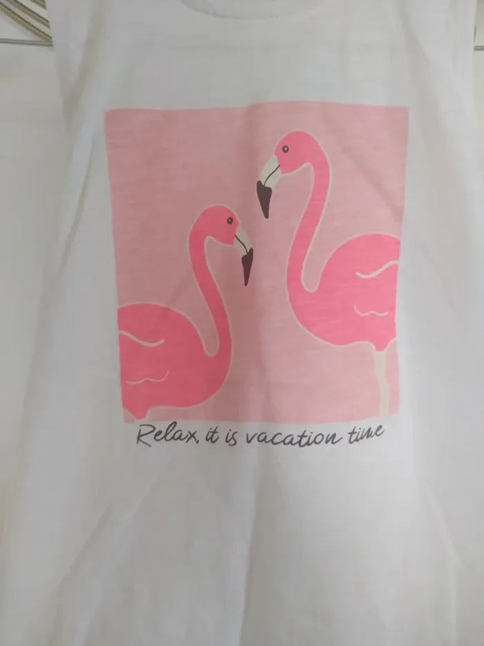 Top filles 9 ans flamant rose🍥 neuf - photo numéro 2