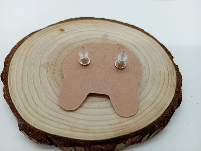 Boucles d'oreilles puces ourson - photo numéro 3