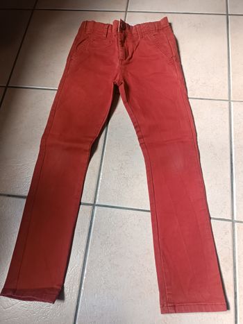 Pantalon rouge chino slim Okaïdi 7 ans