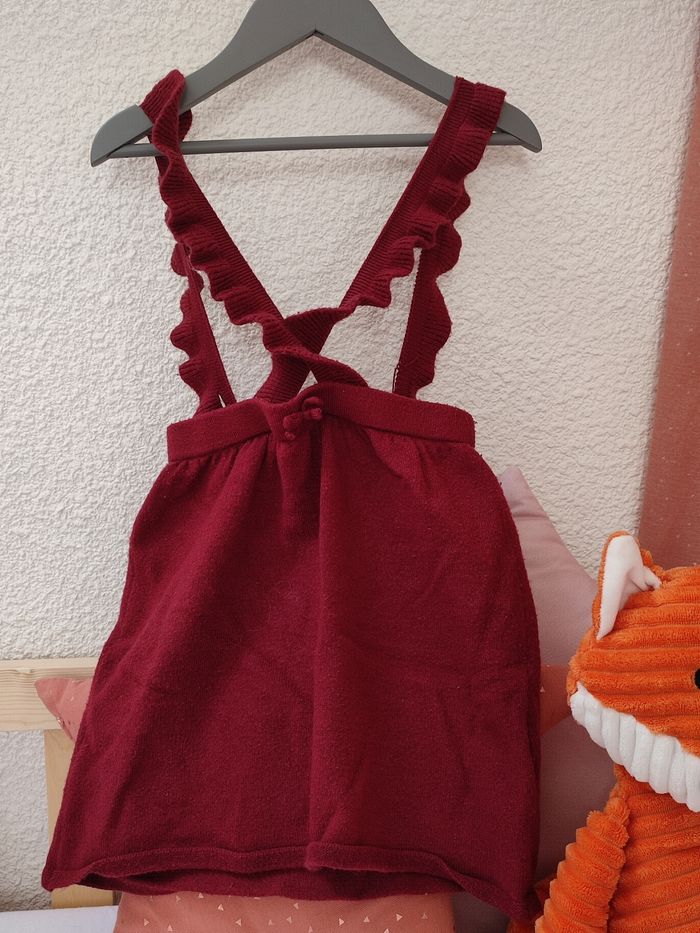 Robe/Jupe avec bretelles - Grenat - 36 mois - Très bon état - Kiabi - photo numéro 4