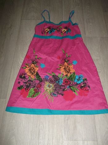 Robe COLINE multicolore à bretelles smockée taille XXL TTBE