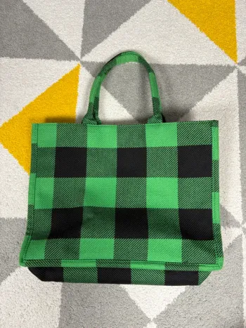 Sac fourre-tout H&M | Vert et noir | Taille 41 X 31 cm
