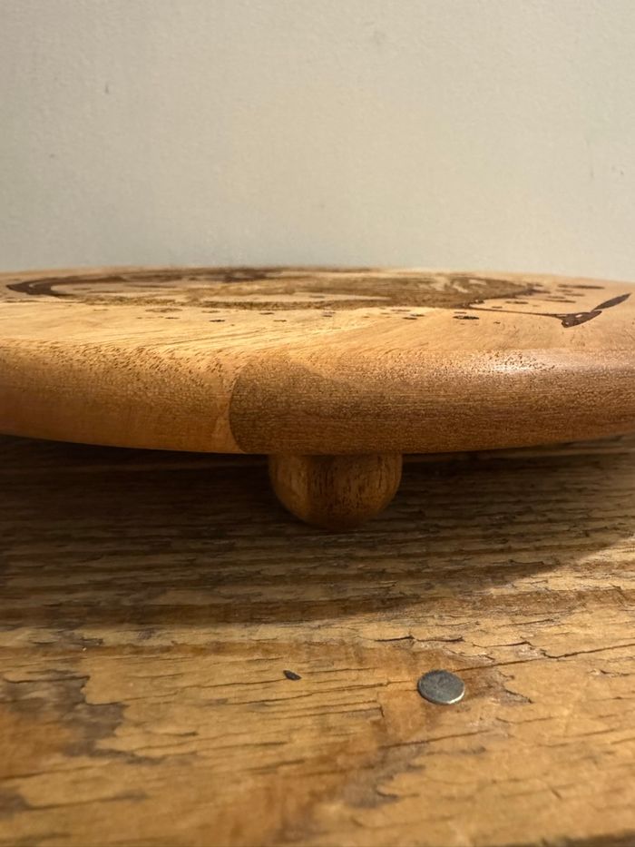 Plateau décoratif acacia sur pieds Dobby - photo numéro 2