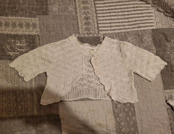 Boléro d'été blanc 5/6 ans