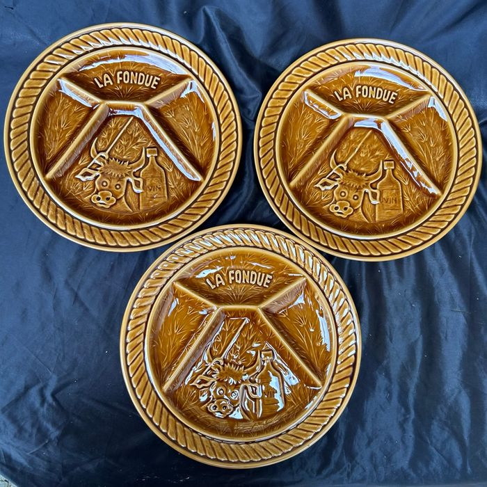 Ensemble de 6 assiettes à fondue à compartiments Sarreguemines - photo numéro 7