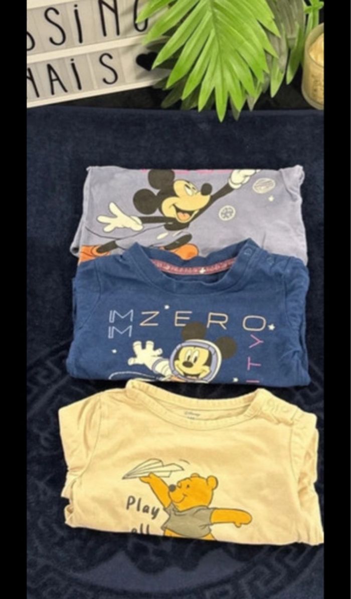 3 T shirt  6-9 mois - photo numéro 2