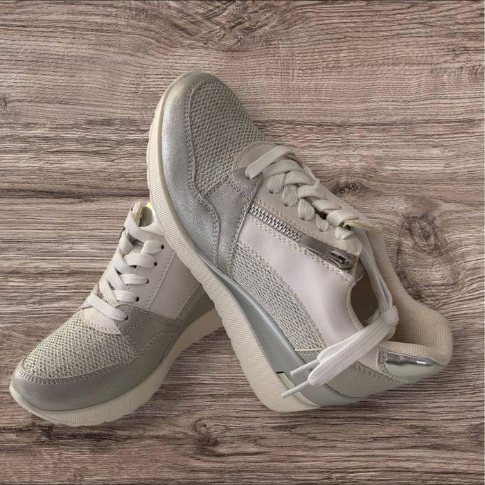 Baskets compensées argentées taille 36 neuve - photo numéro 6