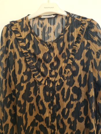 Chemisier blouse mango taille S - motif léopard