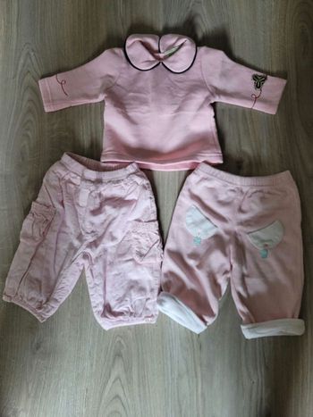 Ensemble rose 3 mois 60 cm