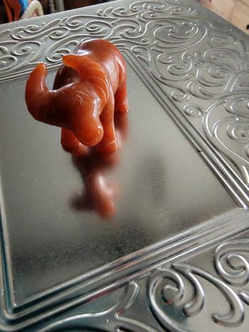 Fgurine buffle en pierre naturelle