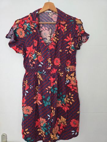 Robe bordeaux fleurie