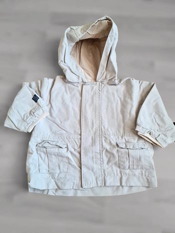 Veste coupe vent en jeans à capuche doublée