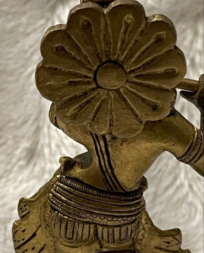 Statuette Krisna bronze doré - photo numéro 6