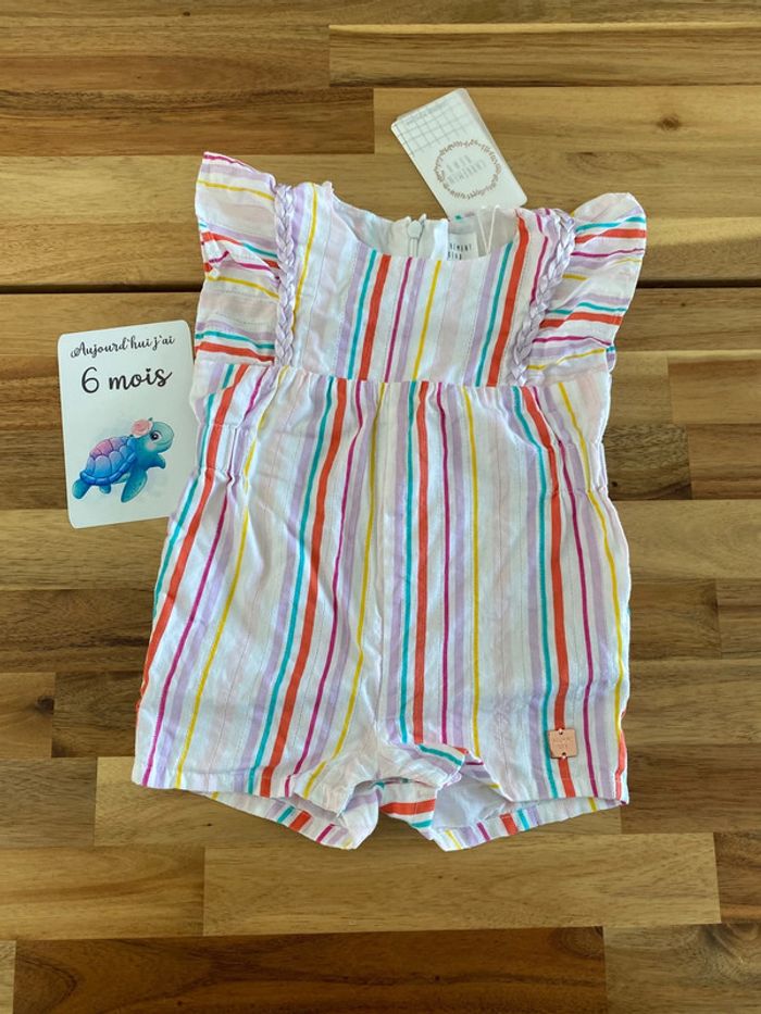 Combinaison courte multicolore