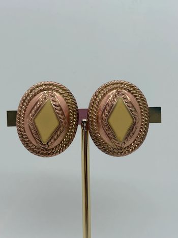 Boucles d’oreilles à clip or rose vintage