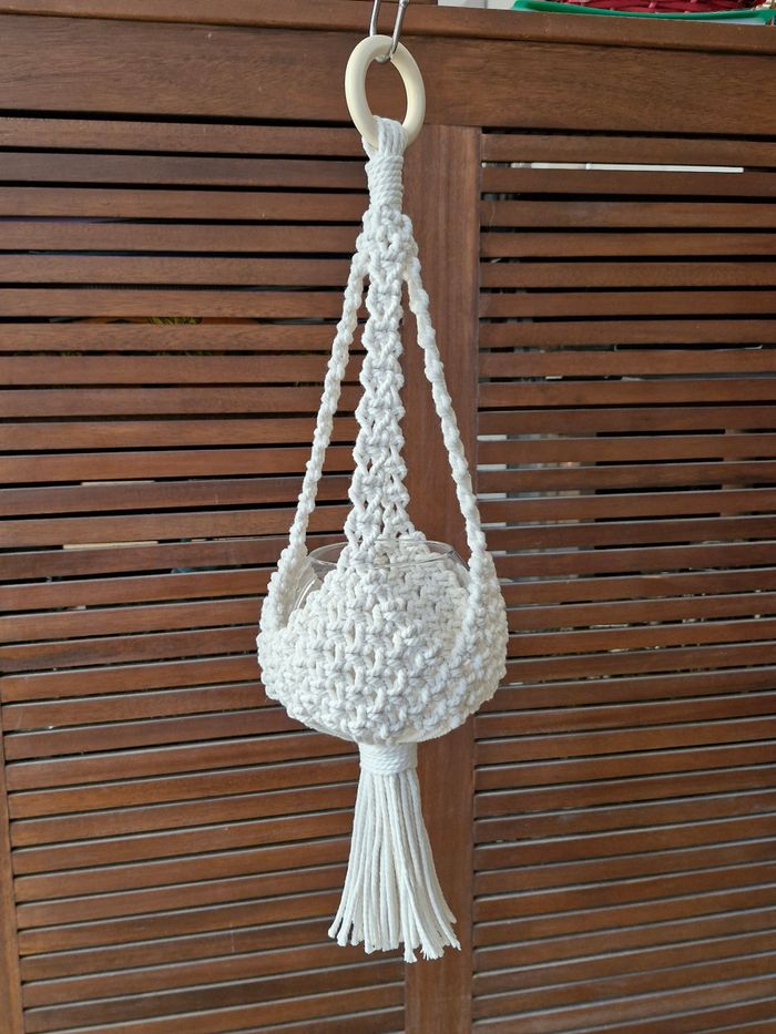 Photophore macramé - photo numéro 1