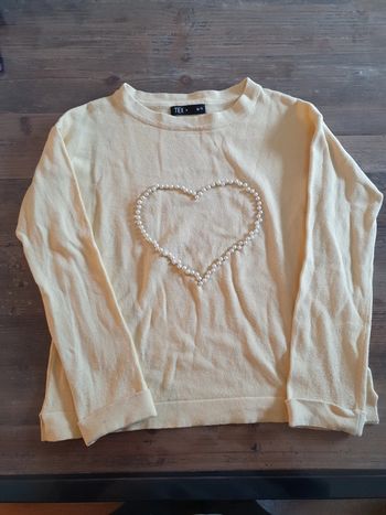 Pull jaune clair 6-7 ans