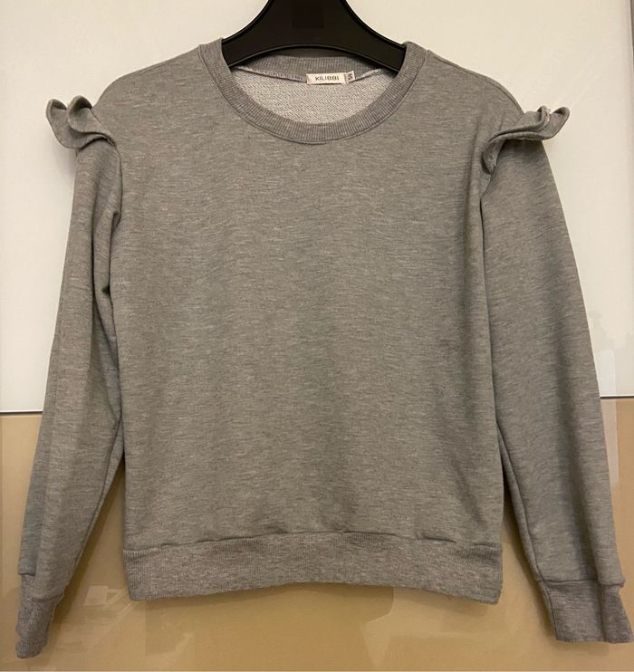 Sweat-shirt gris femme S/M - photo numéro 4