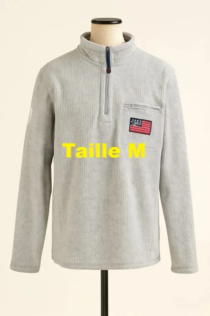 Sweat polaire gris Marion & Roth Taille M