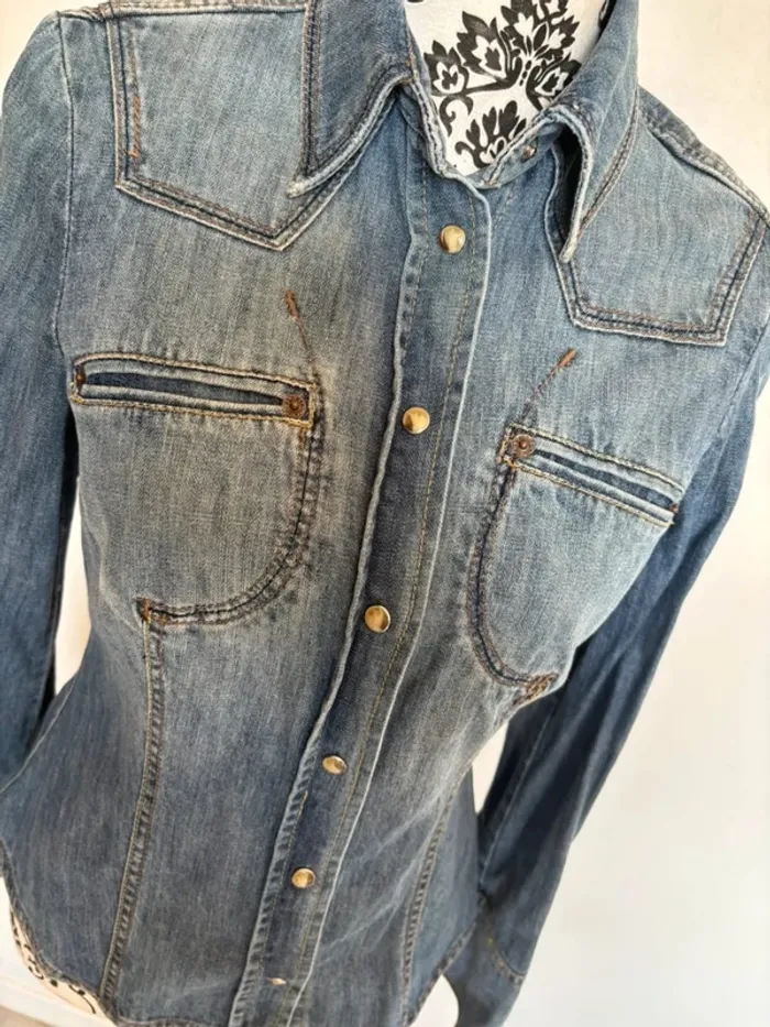 Veste en jeans légère taille S - photo numéro 2