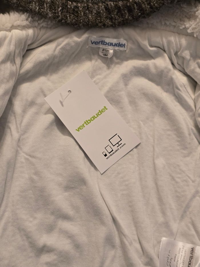 NEUF (non porté)🏷💙😍🤩 superbe gilet ou veste chaud (e) 18 mois garçon 💙😍🤩 - photo numéro 4