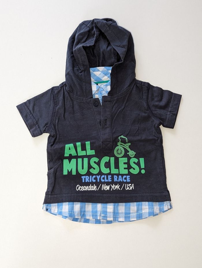 Lot de 2 t-shirts manches courtes 6 mois - photo numéro 3