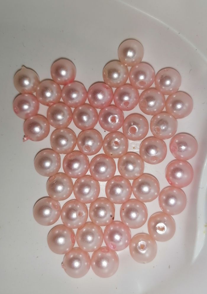 Lot de perles rose nacrée très clair - photo numéro 2